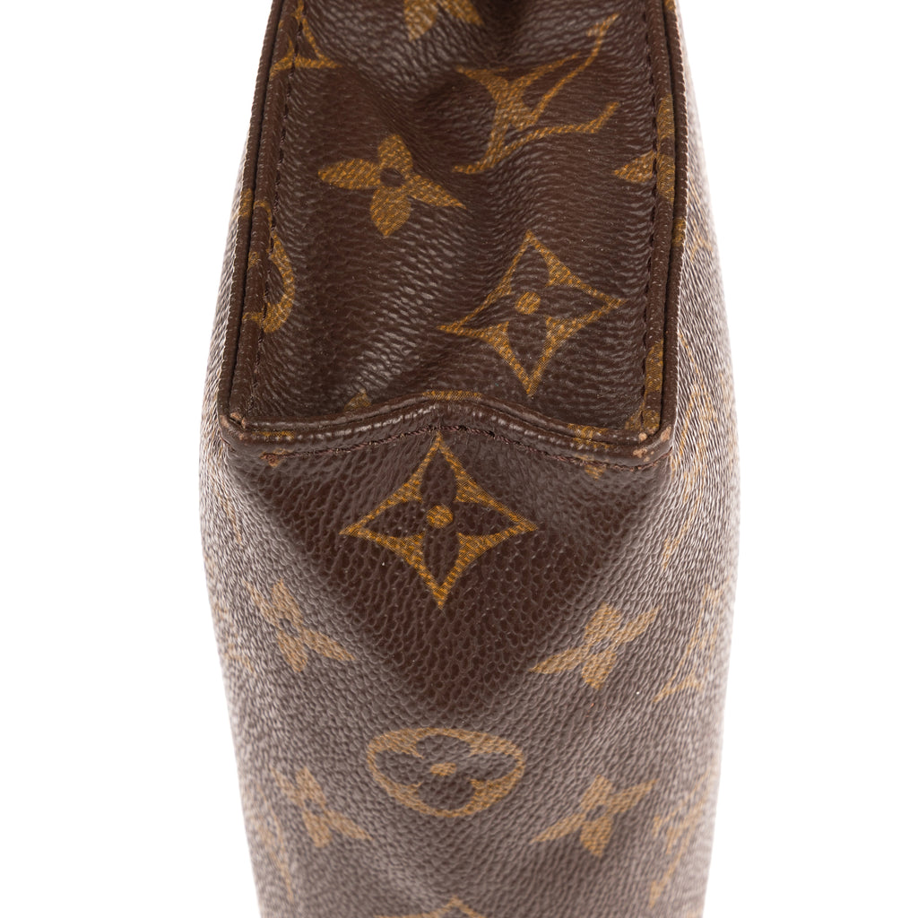 Pouch Vintage Toilet Pouch Brown Monogram Canvas
