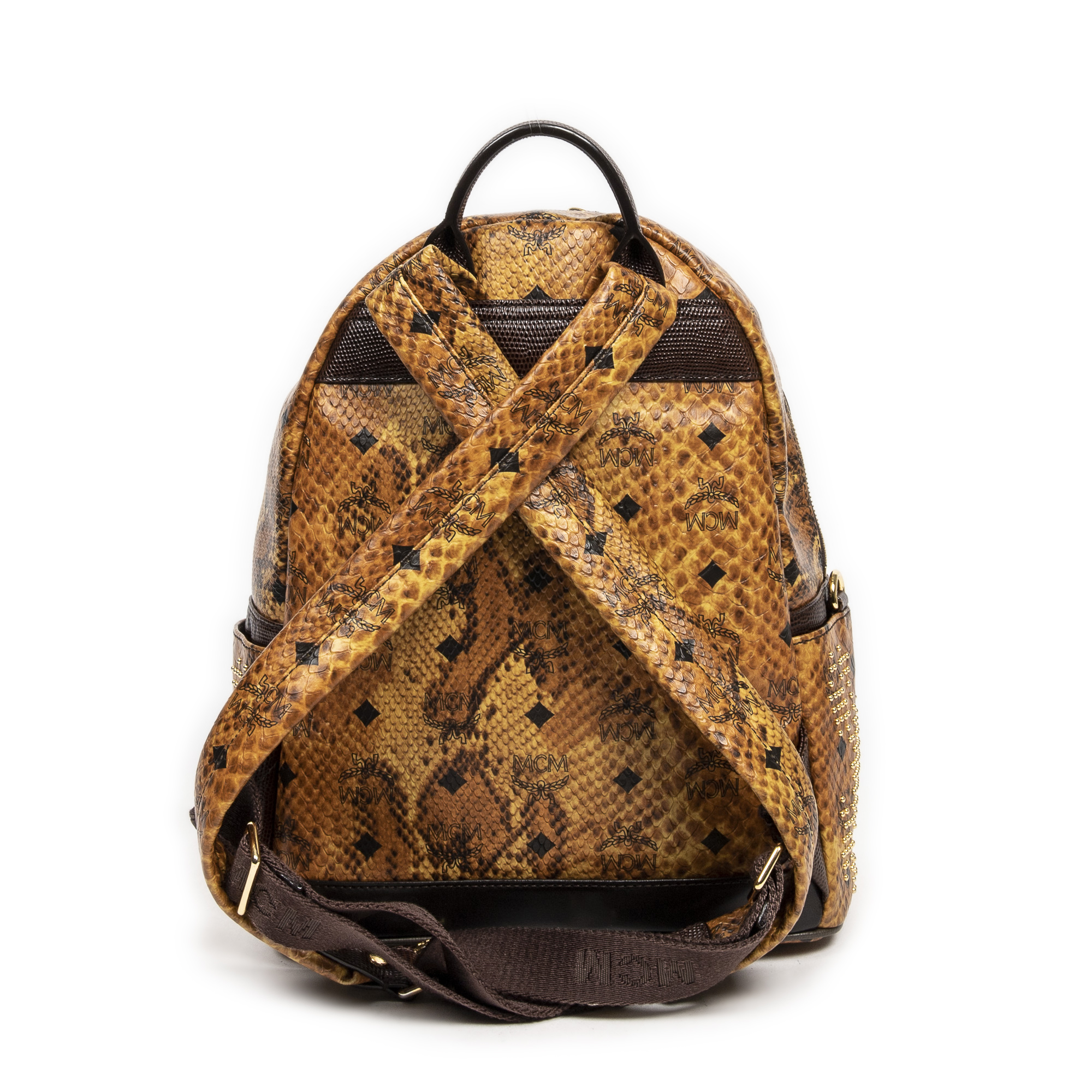 Mcm hotsell snakeskin backpack