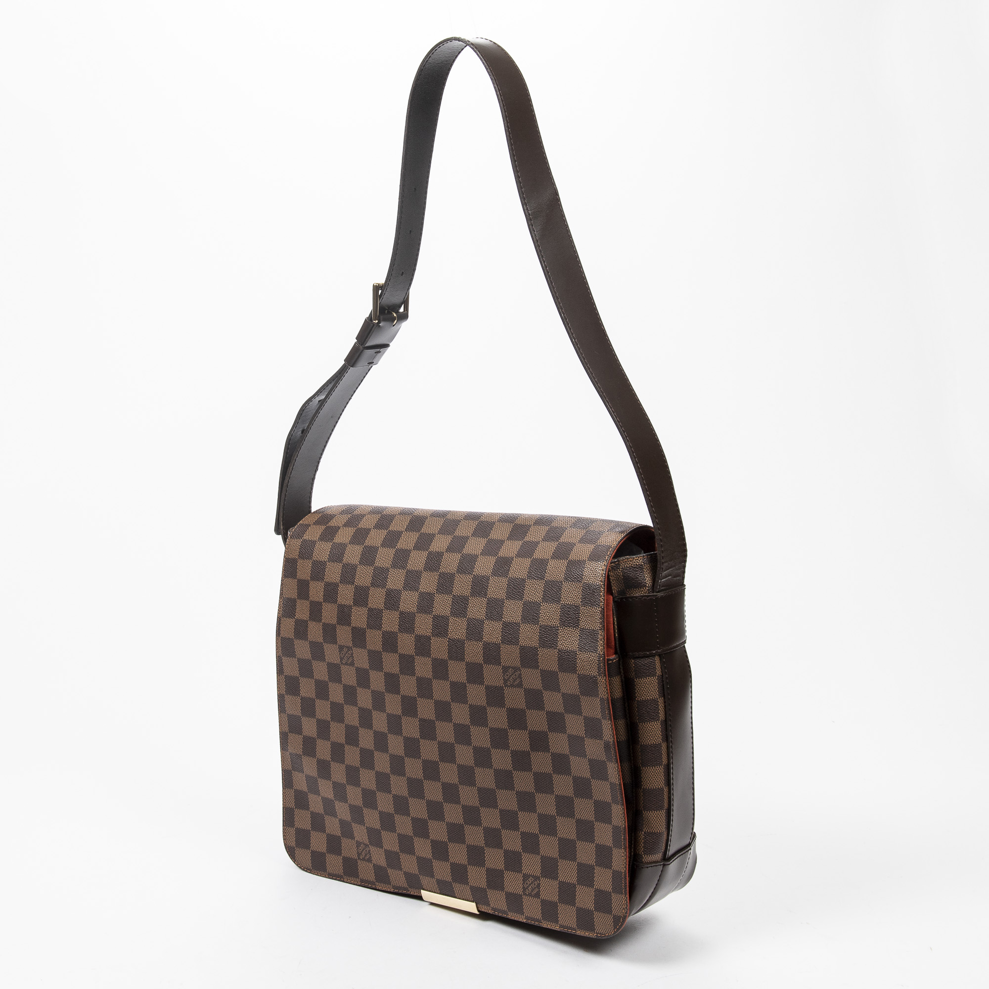 Louis Vuitton Damier Ebene Bastille Messenger Bag Brown Leather
