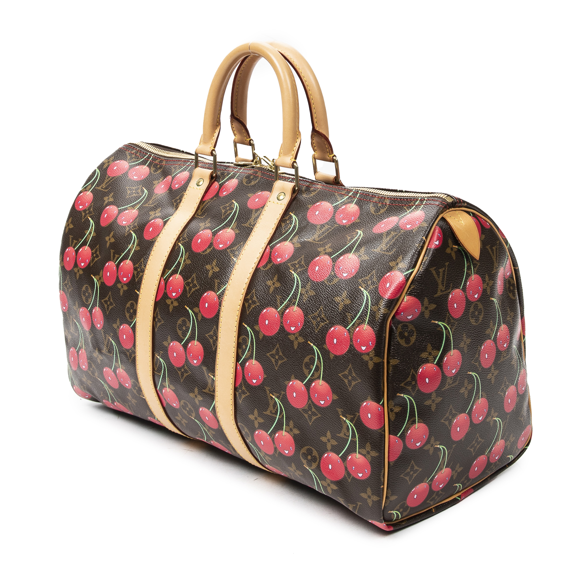 Louis Vuitton Cerises Cherries Keepall 45 Travel Bag For Sale at