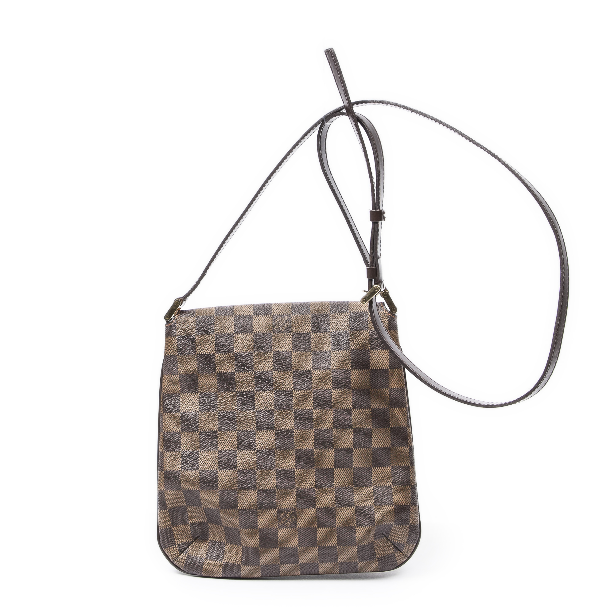 Brown Louis Vuitton Damier Ebene Musette Salsa Long Strap Crossbody Bag