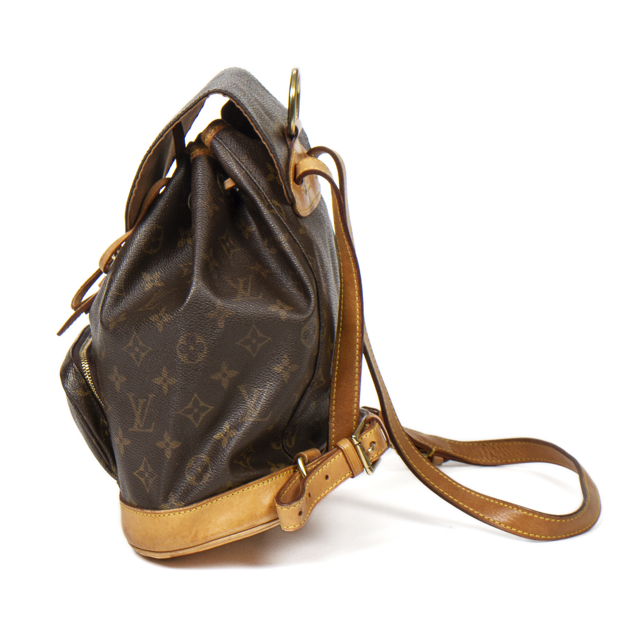 Louis Vuitton Vintage Monogram Montsouris Backpack Brown