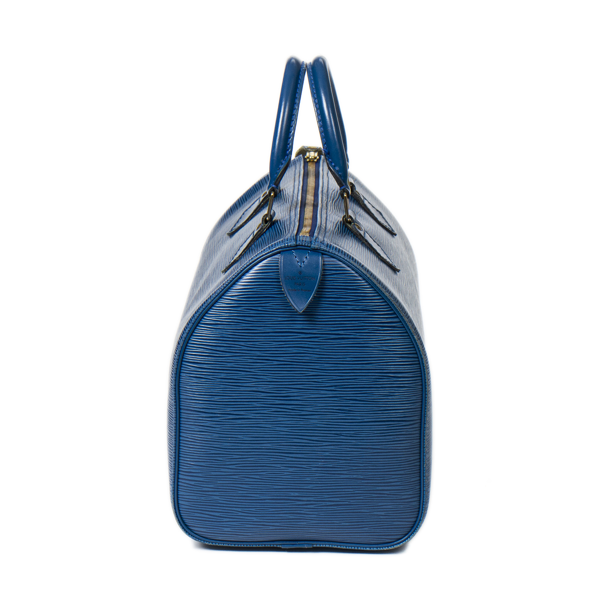 Louis Vuitton EPI Leather Blue Speedy 30 Hand Bag