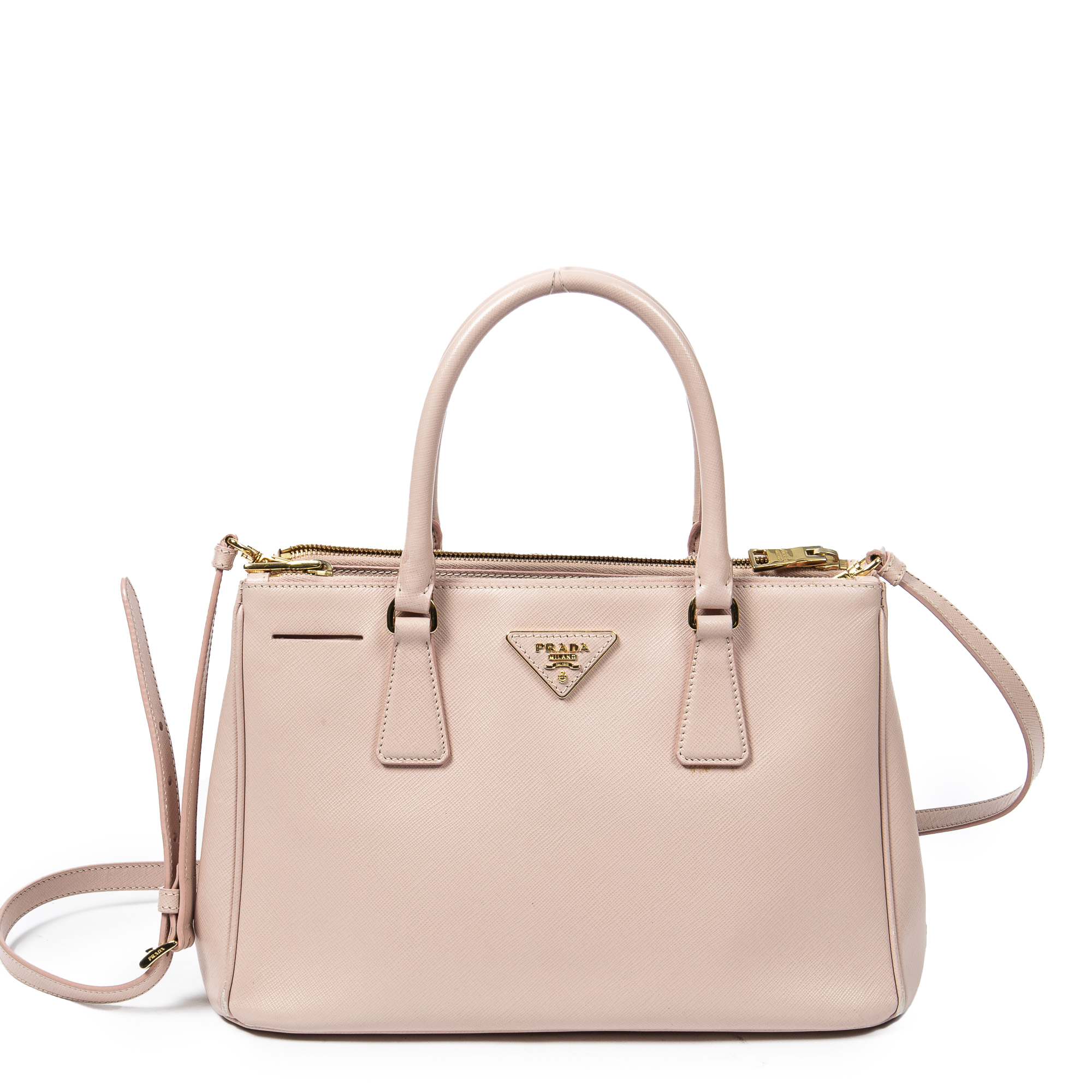 Prada Small Galleria Saffiano Leather Bag In Pink