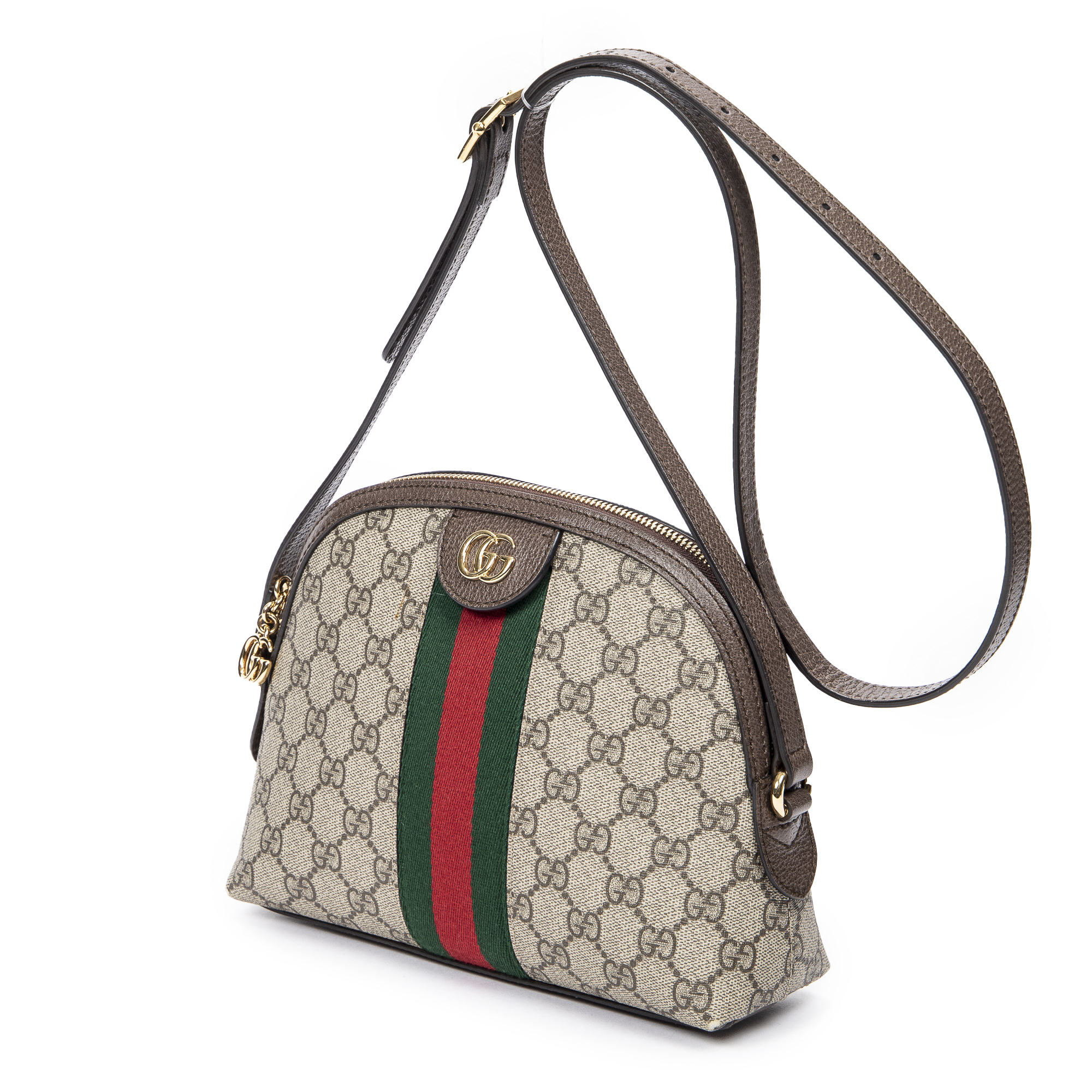 Gucci Small GG Supreme Ophidia Dome Shoulder Bag 