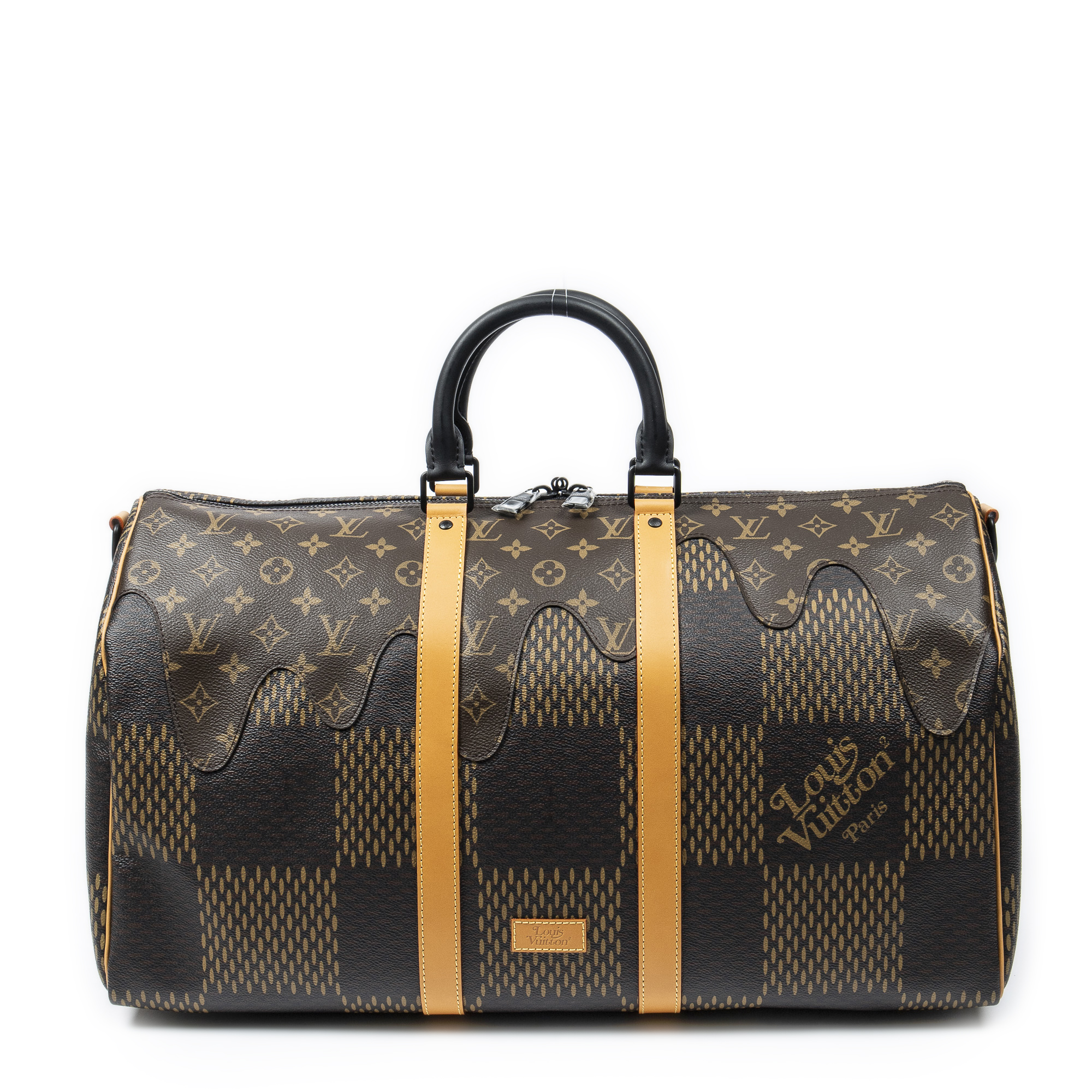 Louis Vuitton x Nigo Keepall Bandouliere Damier Ebene Giant 50 Brown