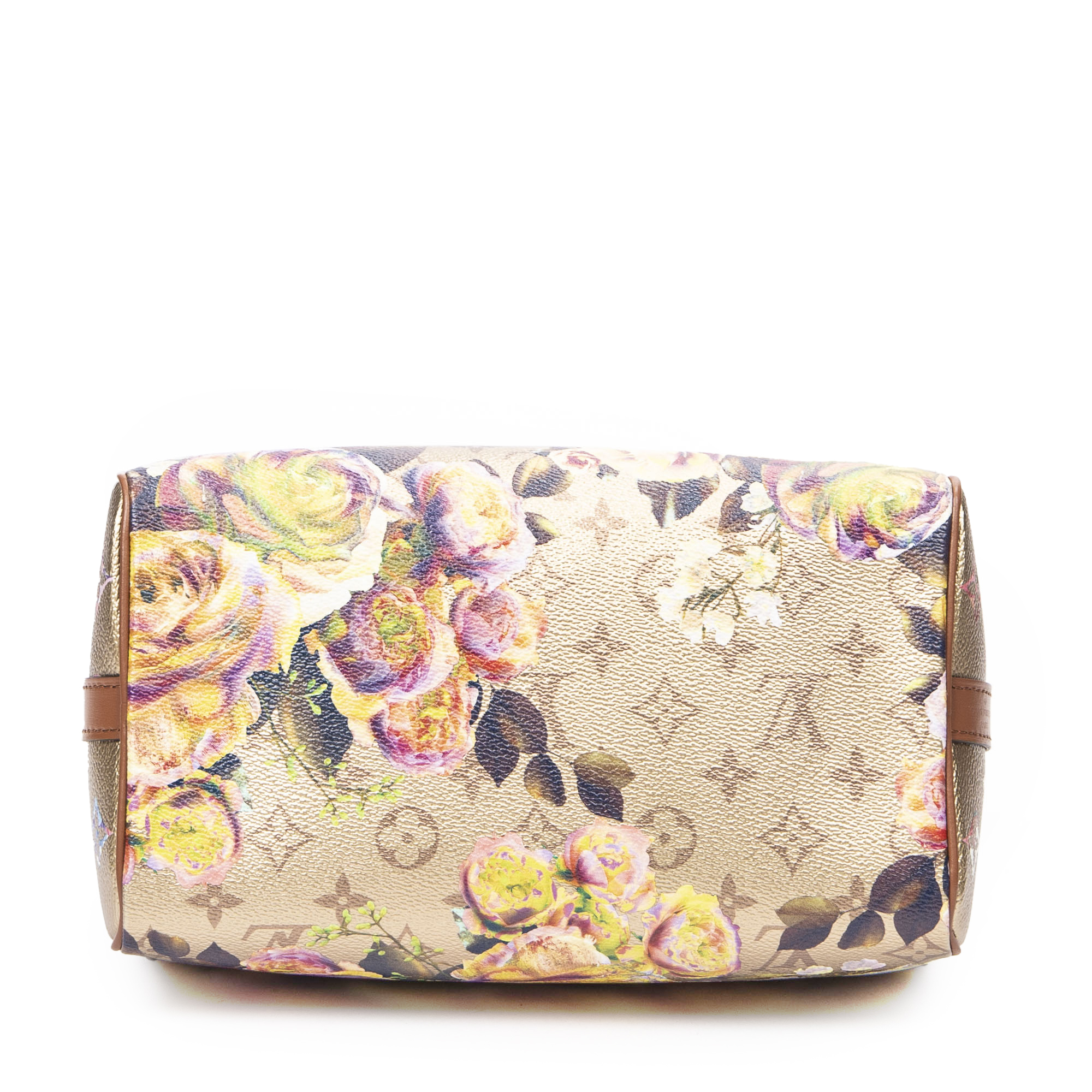 Louis Vuitton Rare Metallic Gold Floral Monogram Garden Speedy 25