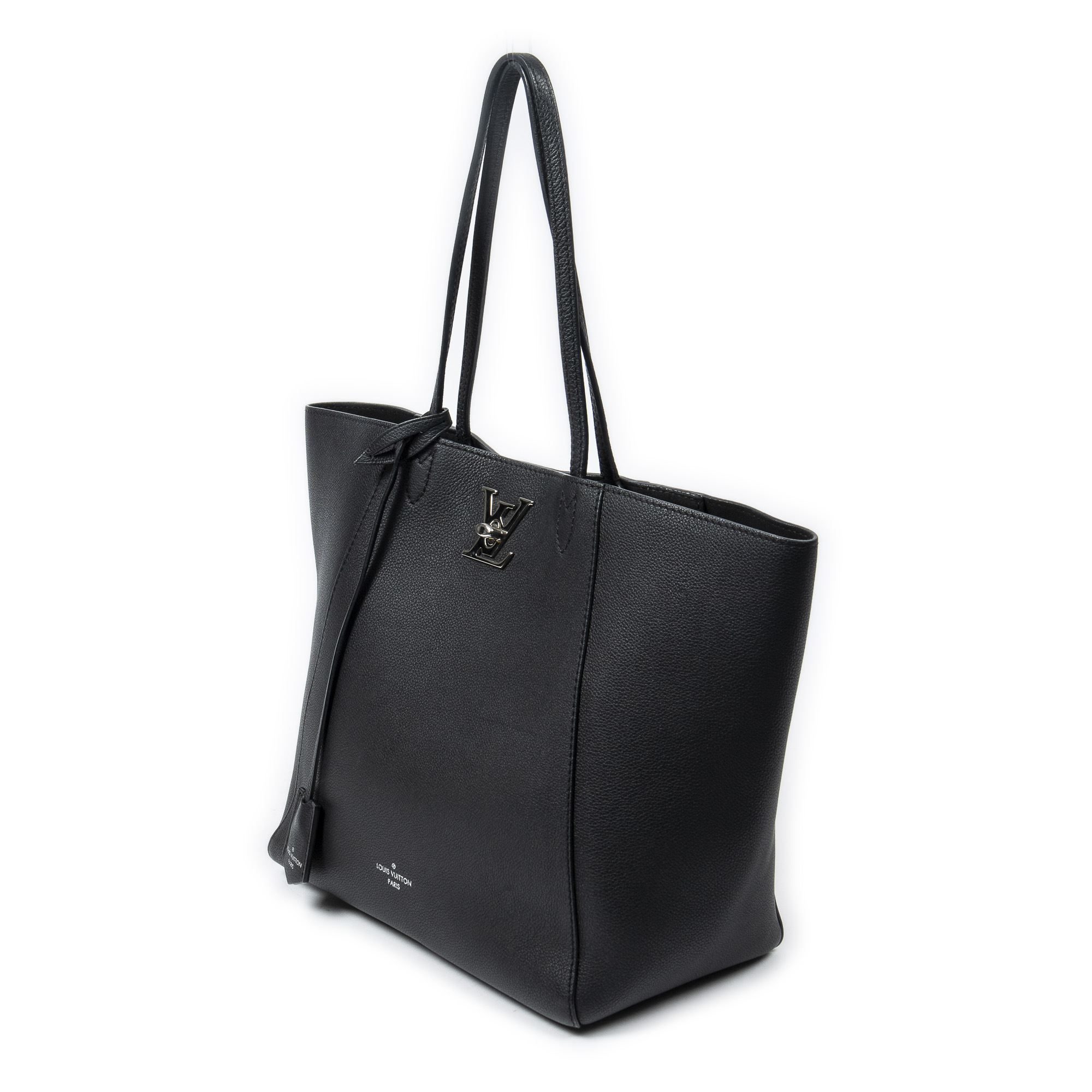 Louis Vuitton Lockme Cabas Tote Black Leather