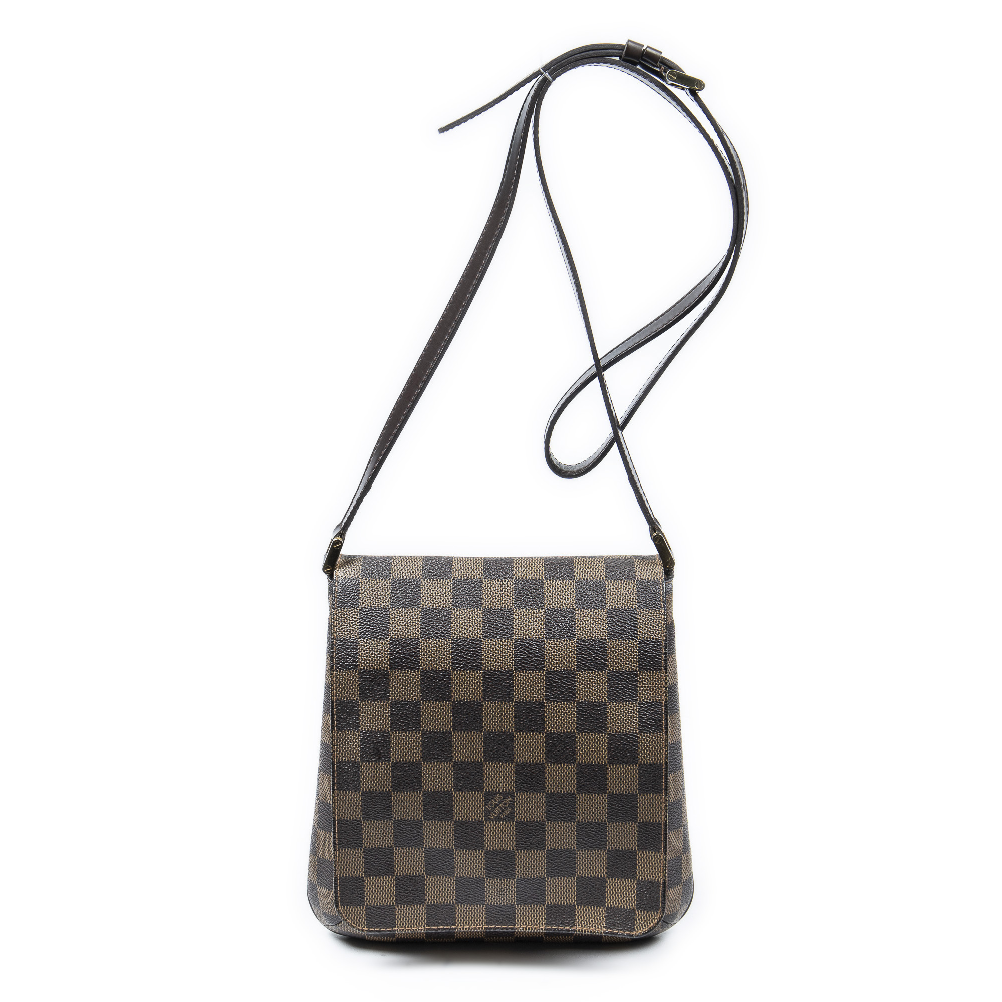 Brown Louis Vuitton Damier Ebene Musette Salsa Long Strap Crossbody Bag