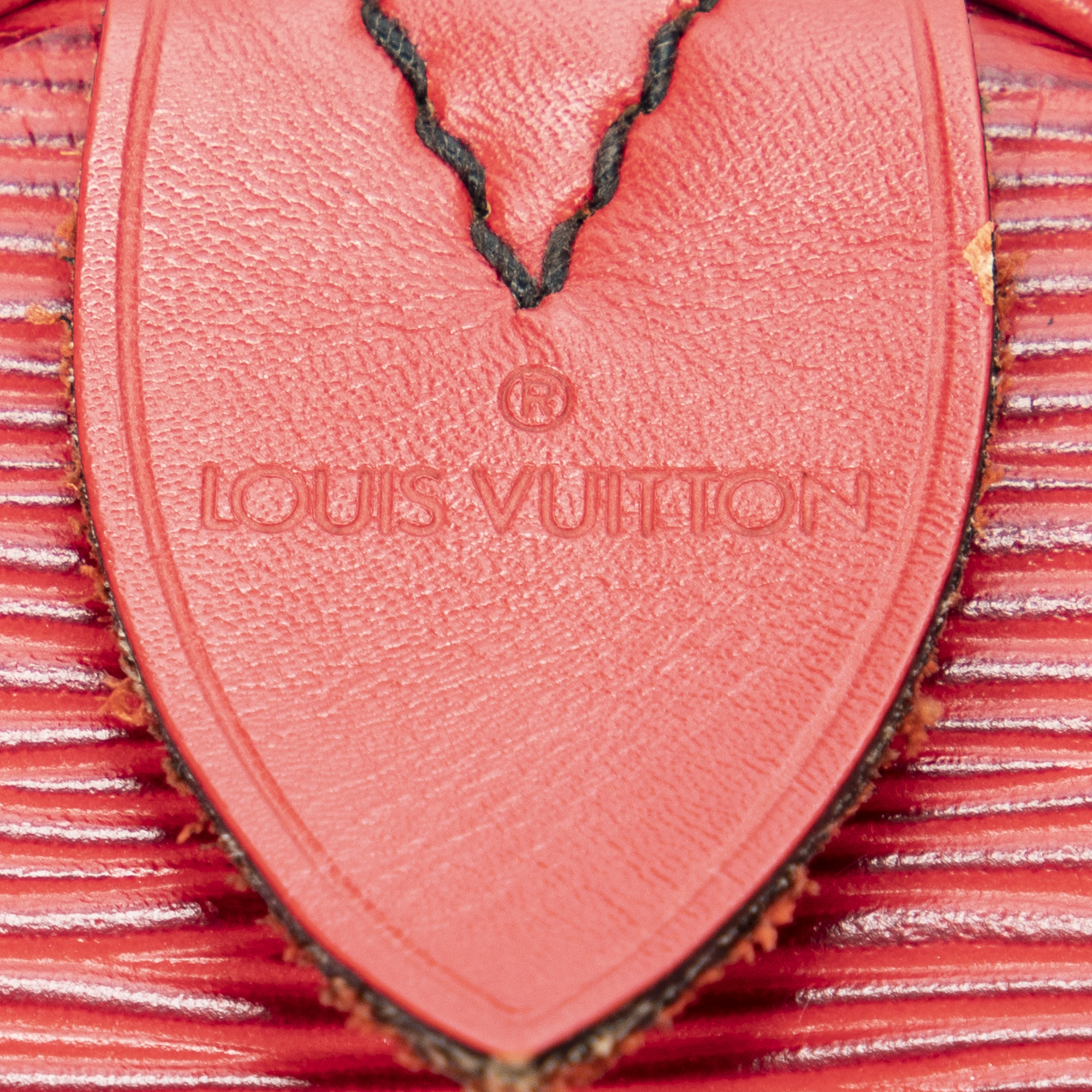 Louis Vuitton, Bags, Louis Vuitton Speedy Black Stitching 25 In Red Epi