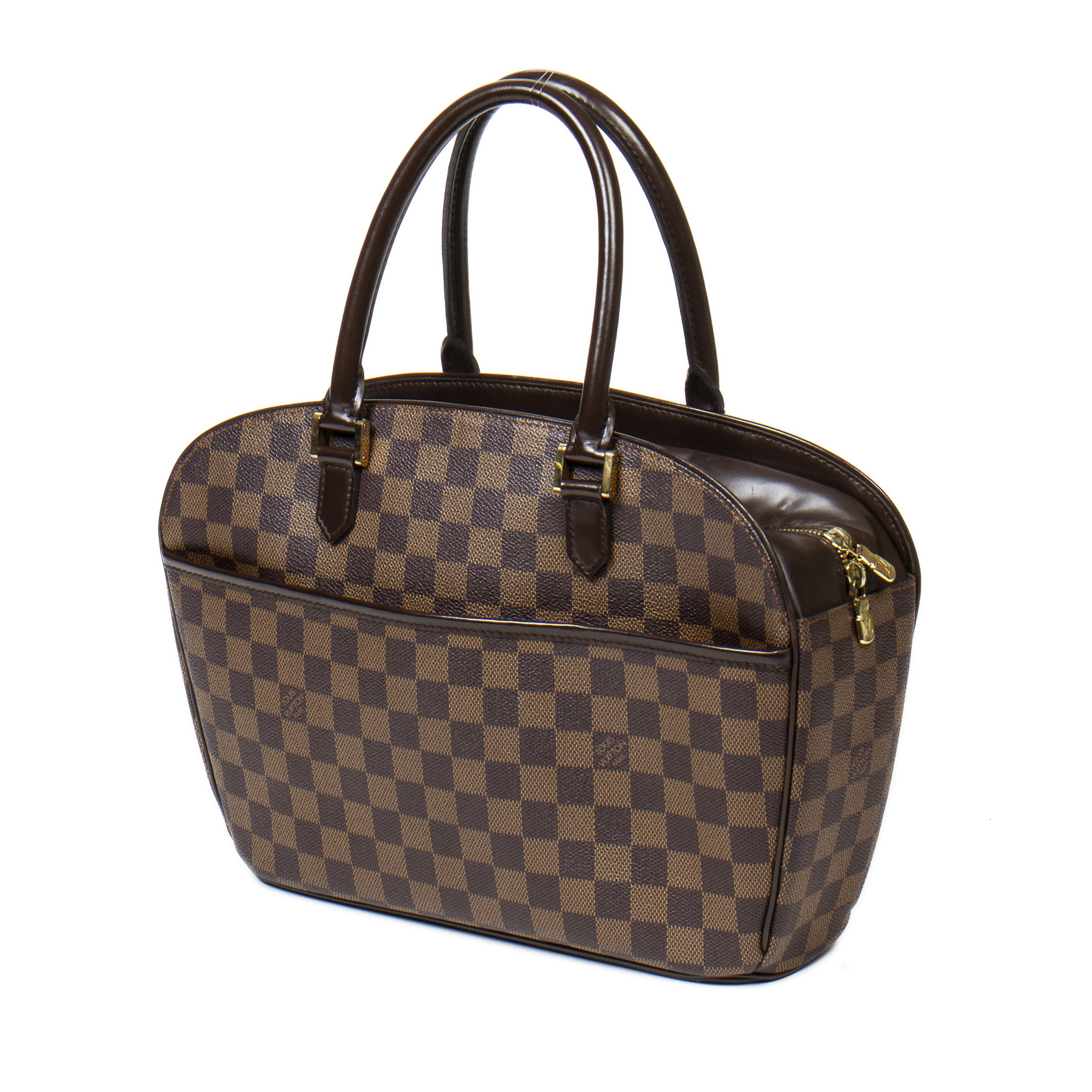 Brown Louis Vuitton Damier Ebene Sarria Horizontal Handbag