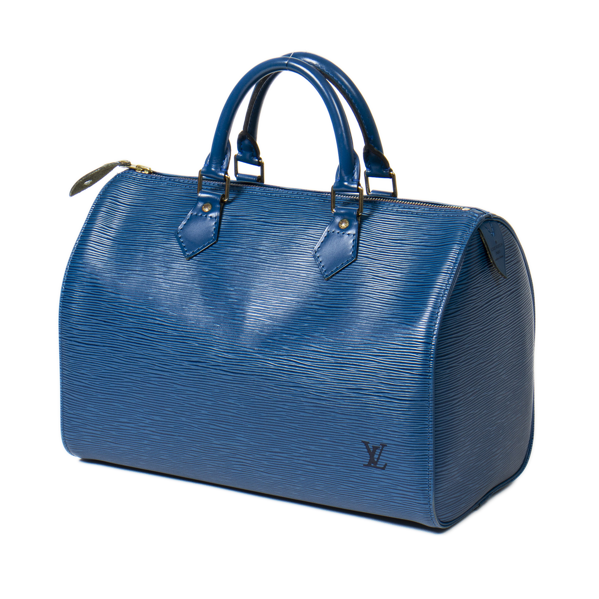 Louis Vuitton Blue EPI Speedy 30