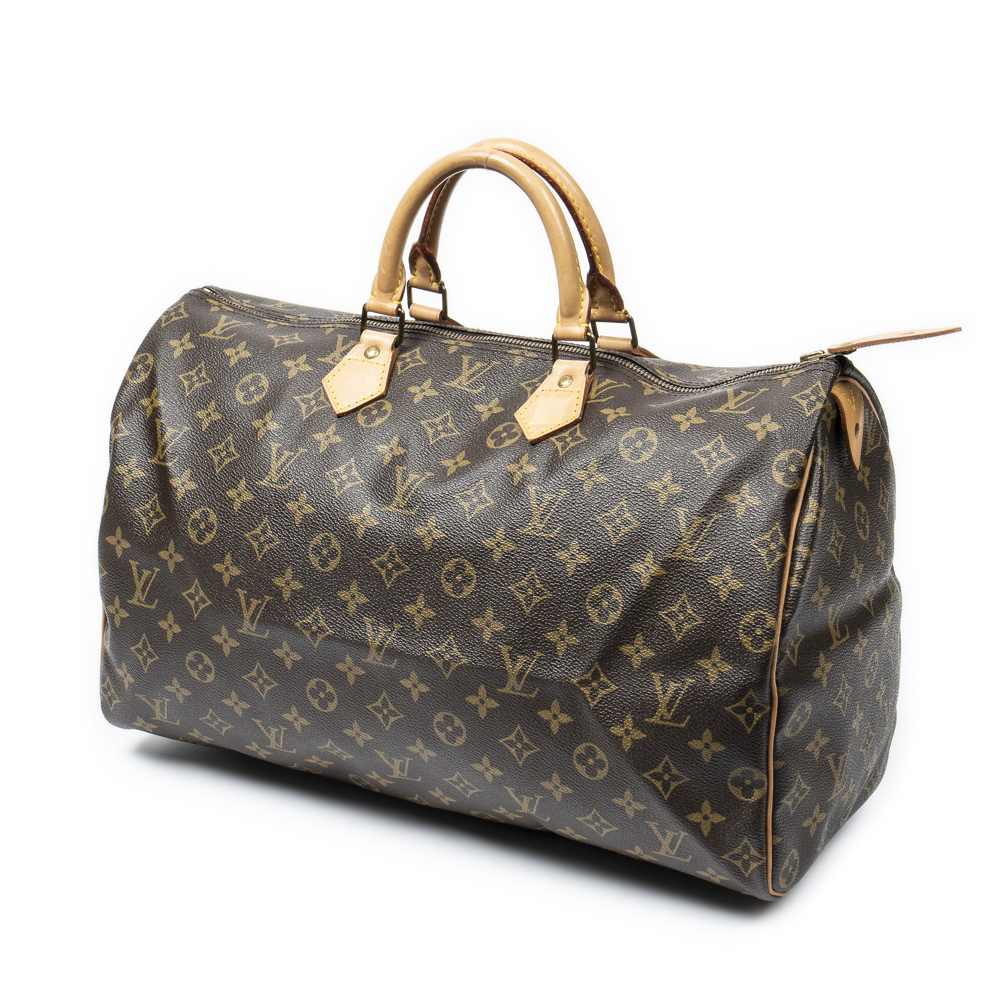 Louis Vuitton - Authenticated Speedy Handbag - Cloth Brown for Women, Very Good Condition