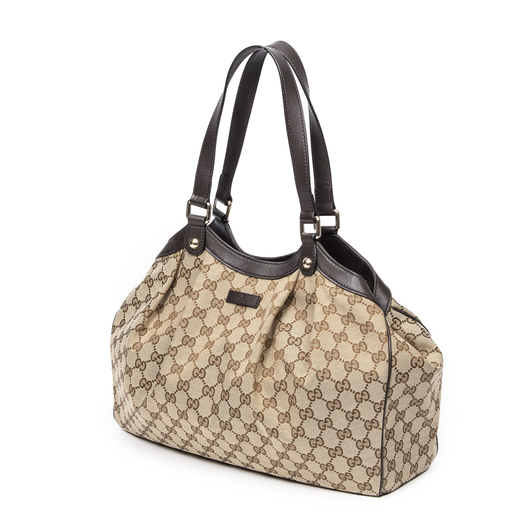 Gucci Sukey Medium GG Canvas Tote Bag Beige