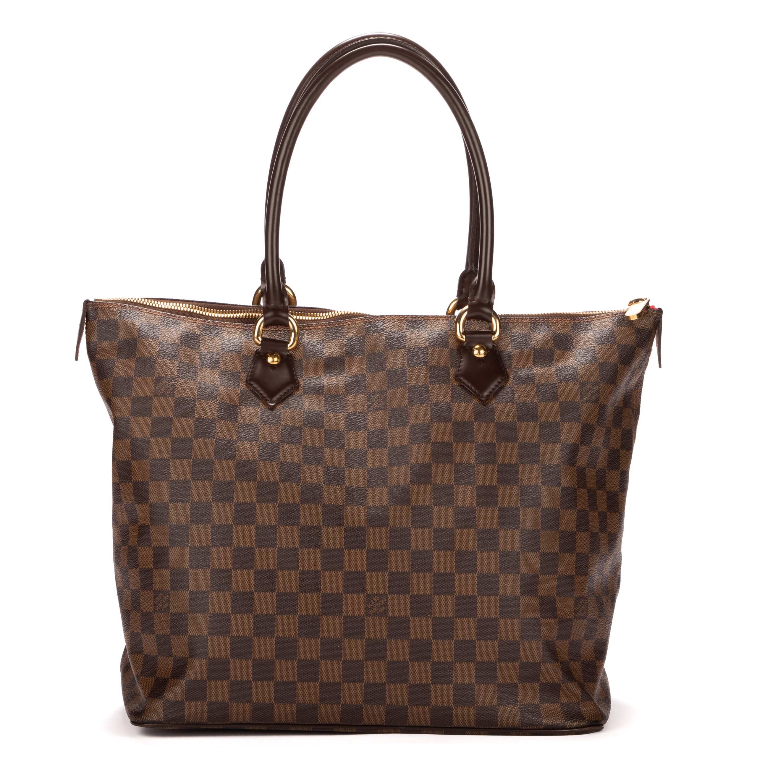 LOUIS VUITTON Damier Ebene Saleya GM Shoulder Tote Bag