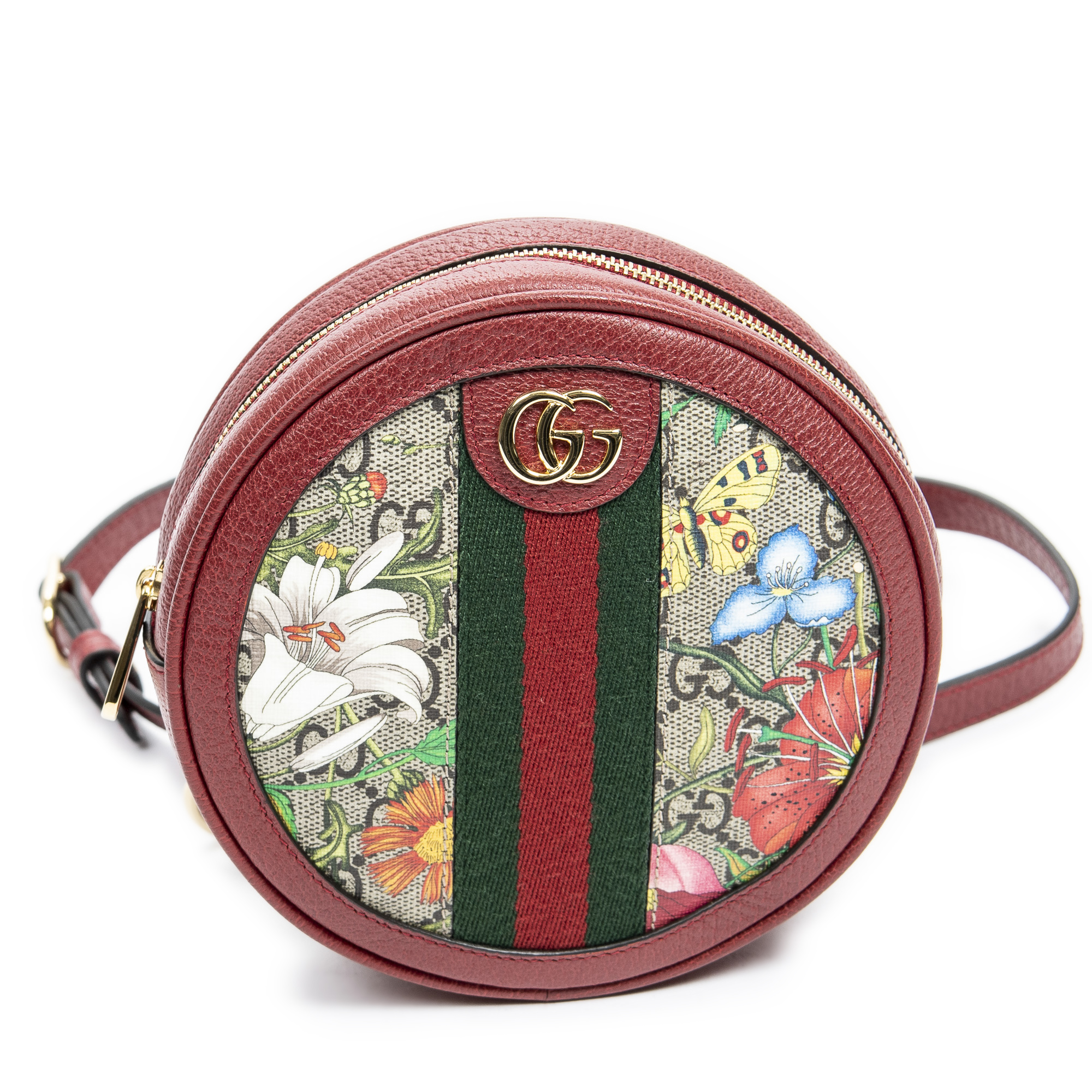 Ophidia GG mini round shoulder bag