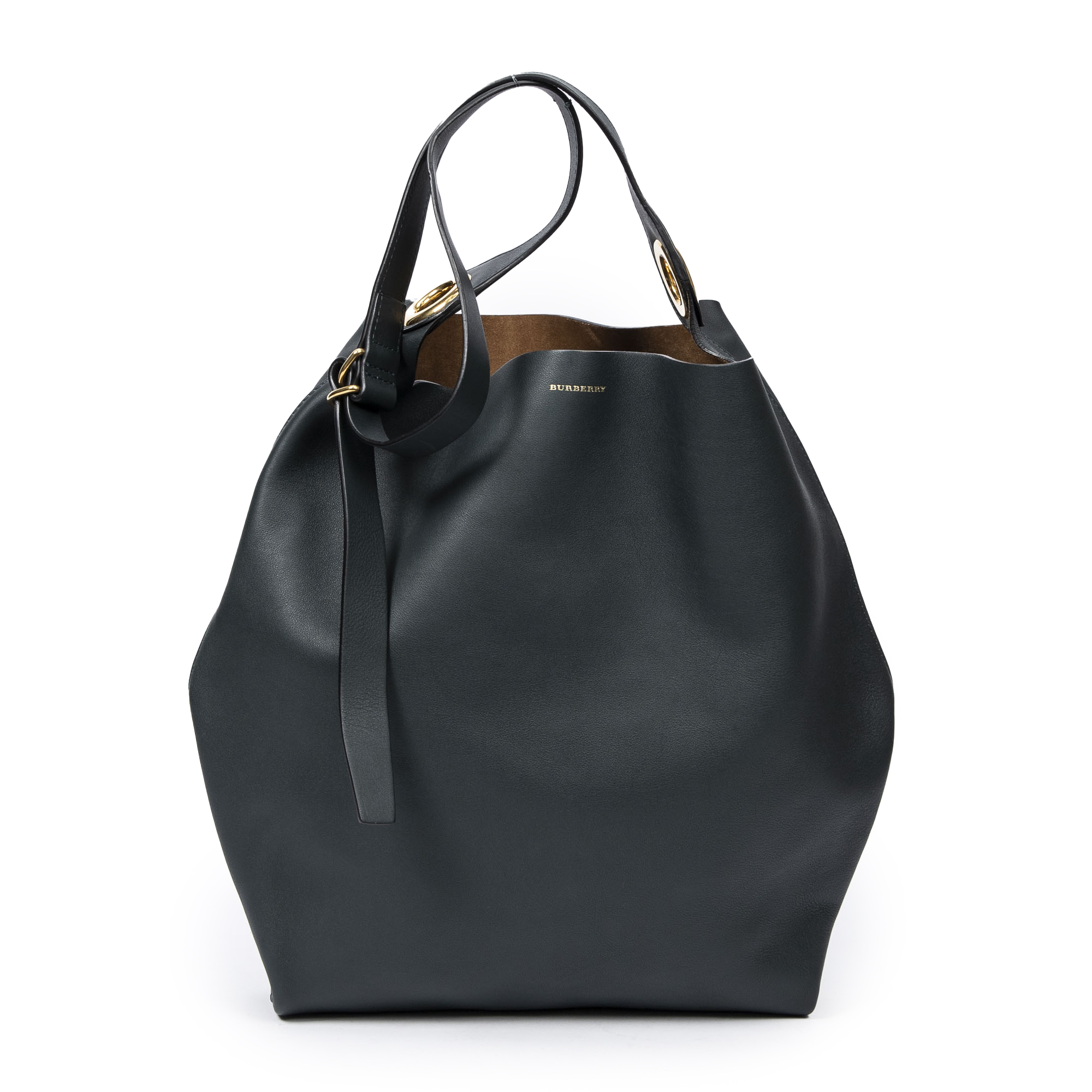 Burberry Large Eyelet Grommet Hobo Bag en Vert foncé Du cuir de veau