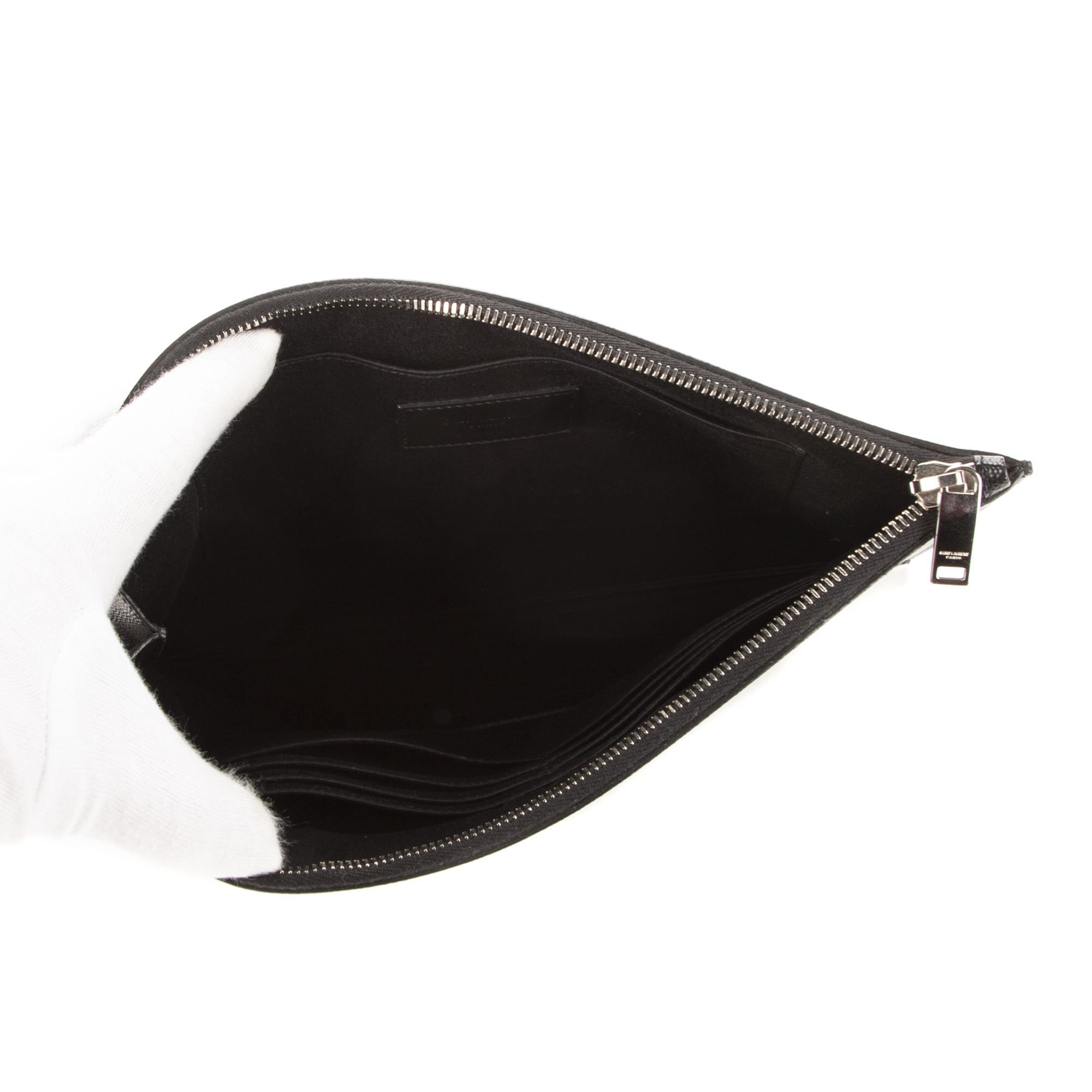 Saint laurent leather pouch 2025