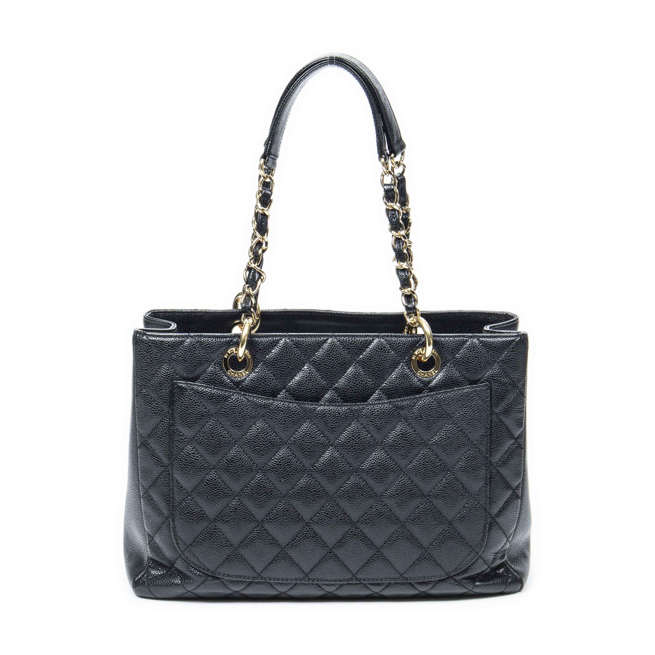 chanel caviar shopping tote