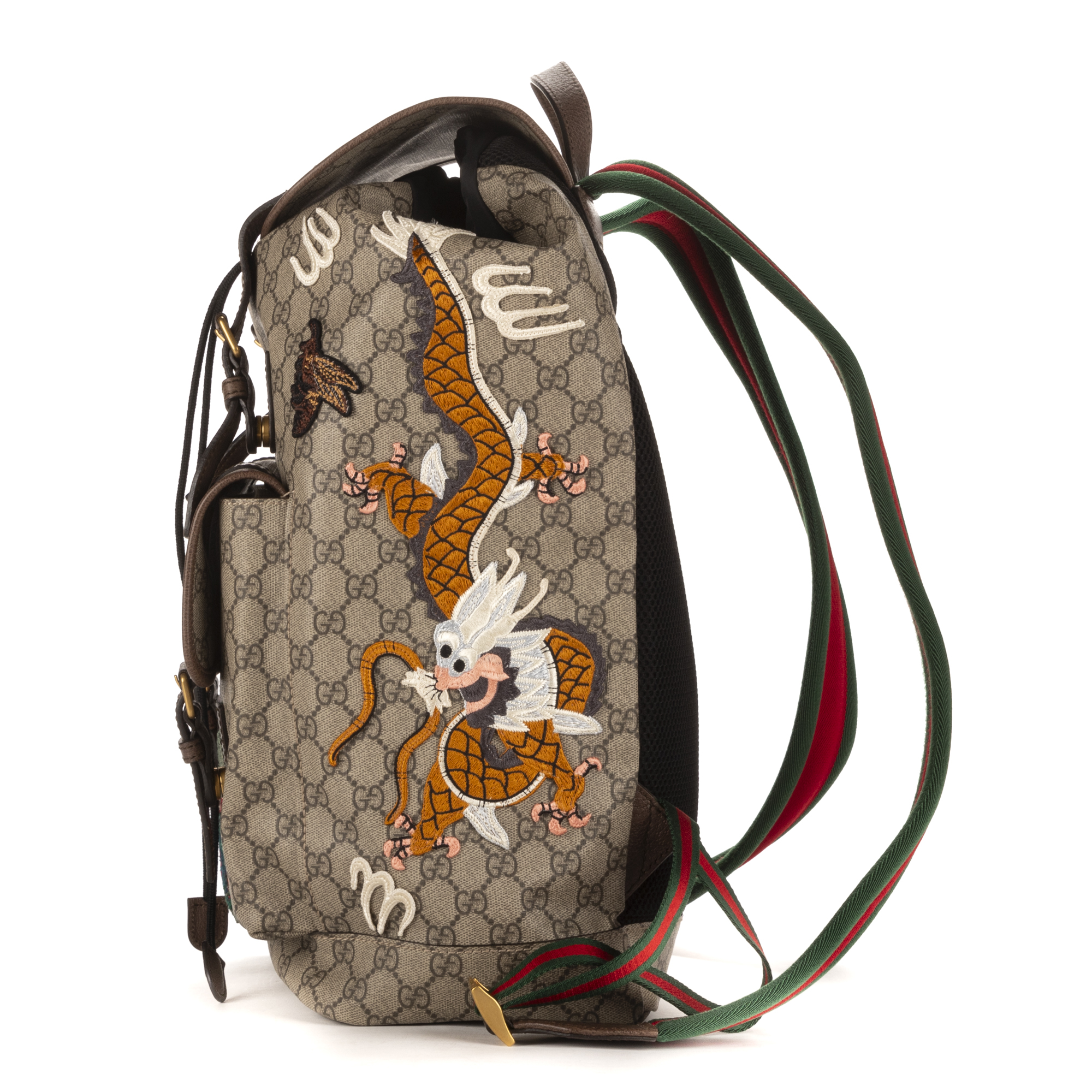 Gucci shop patches backpack