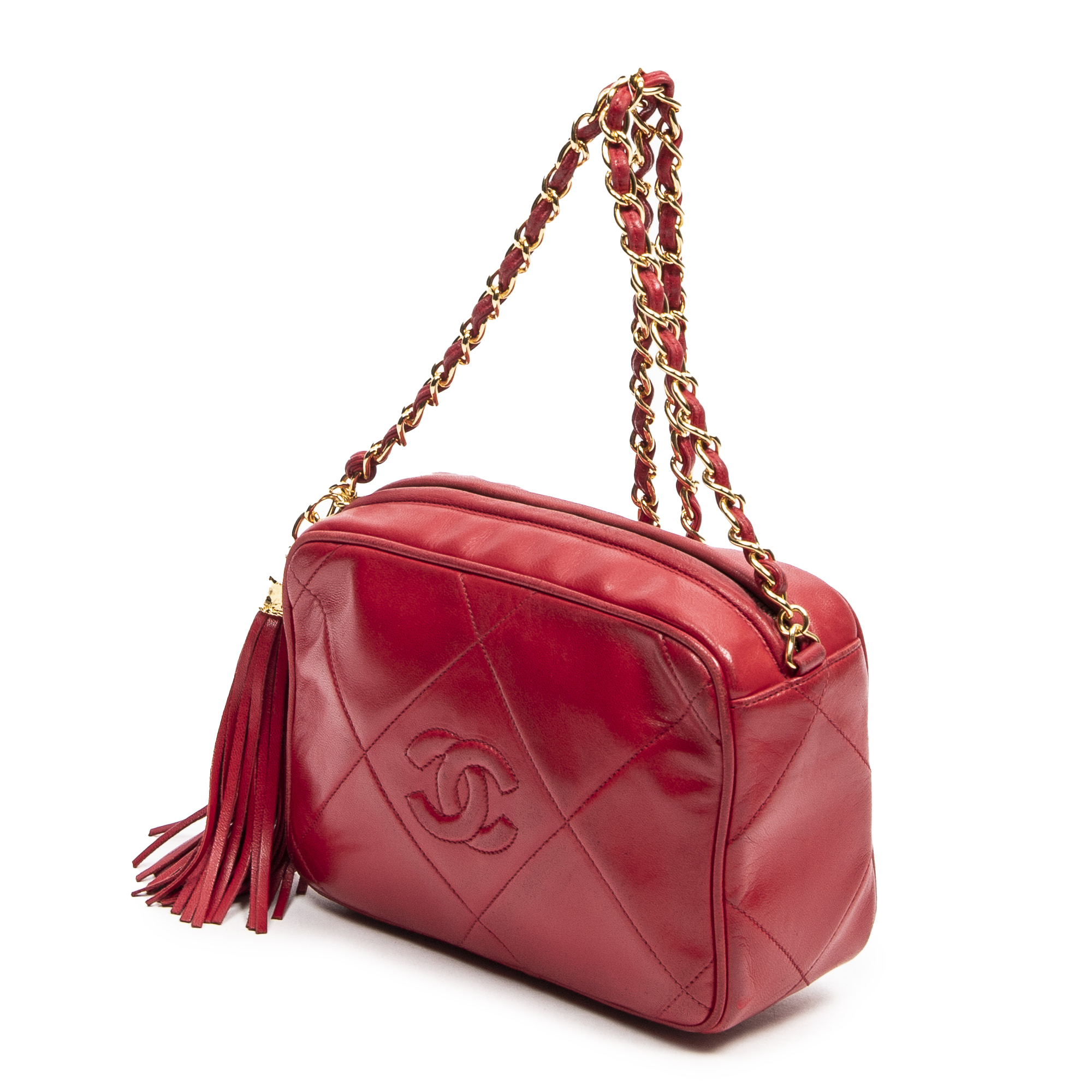 Chanel red sales camera bag