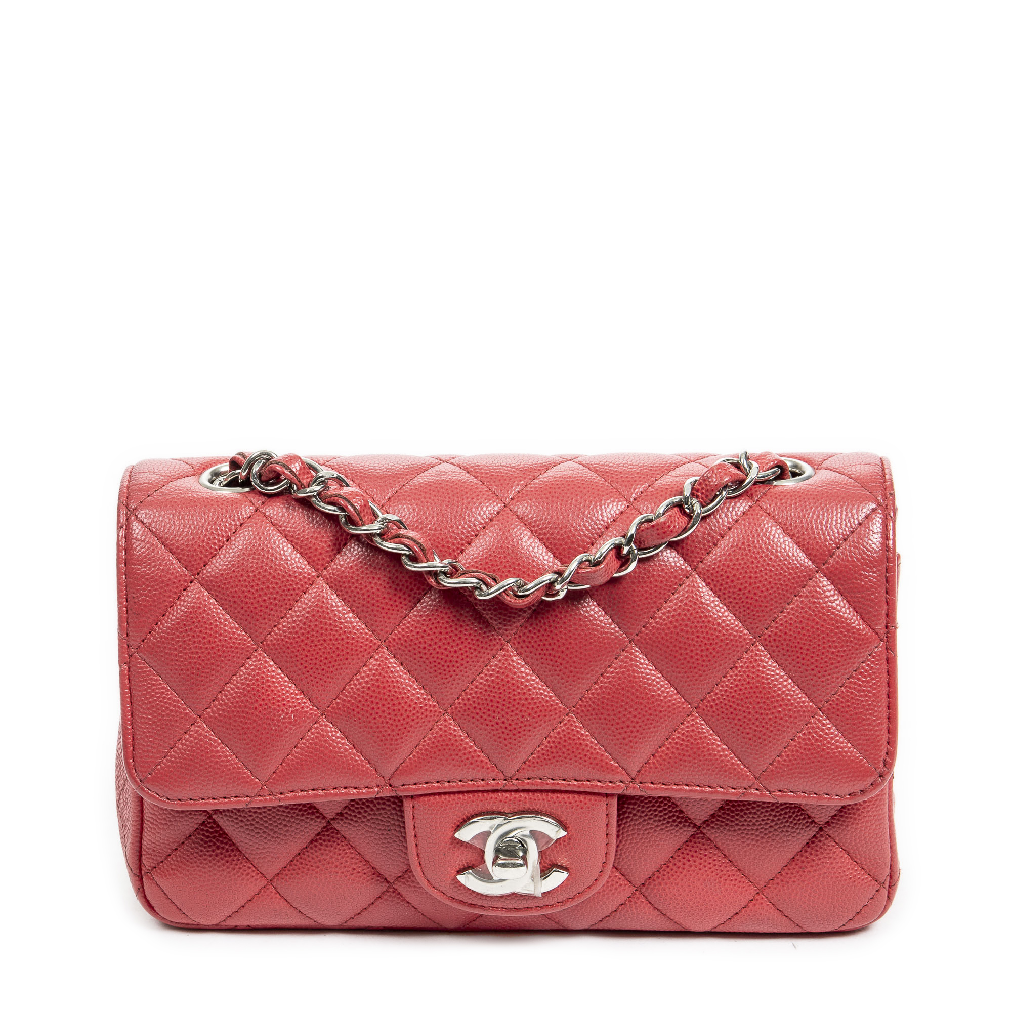 Chanel Mini Classic Single Flap 0 en Rose framboise Cuir de veau